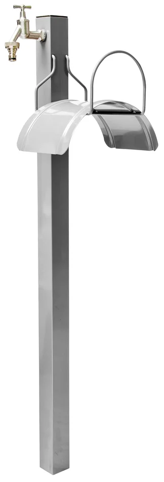 Fontana da Esterno Portatubo e Rubinetto in Acciaio Agrati Grigio