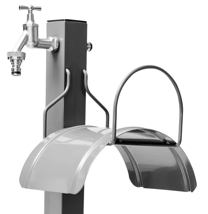 Fontana da Esterno Portatubo e Rubinetto in Acciaio Agrati Grigio - immagine 2