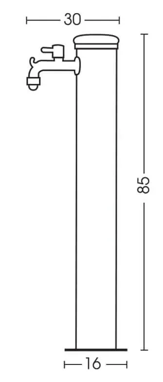 Fontana da Giardino con Doppio Rubinetto Belfer 42/ARRI Acciaio Inox Fornitura - immagine 3