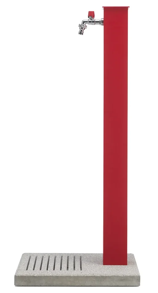Fontana da Giardino con Rubinetto e Base in Cemento Belfer 42/QBM Rosso - immagine 3