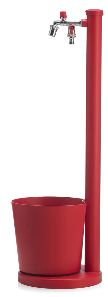Fontana da Giardino con Rubinetto e Vaschetta Belfer 42/SRV Rosso - immagine 2
