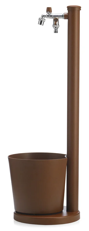 Fontana da Giardino con Rubinetto e Vaschetta Belfer 42/SRV Ruggine - immagine 2