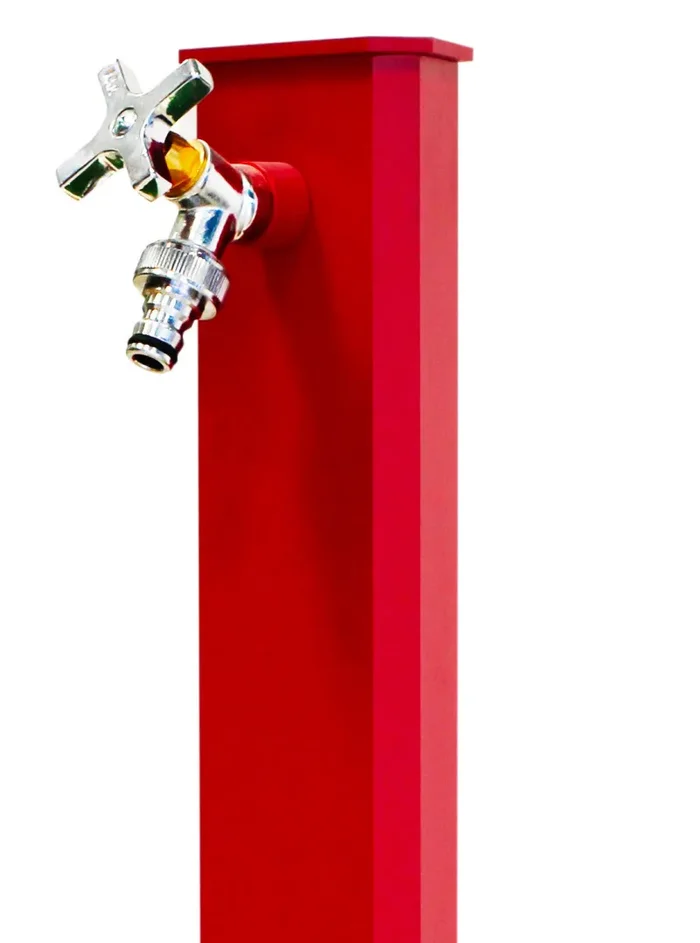 Fontana da Giardino con Rubinetto in Acciaio e Alluminio Cork Rosso Rubino - immagine 2