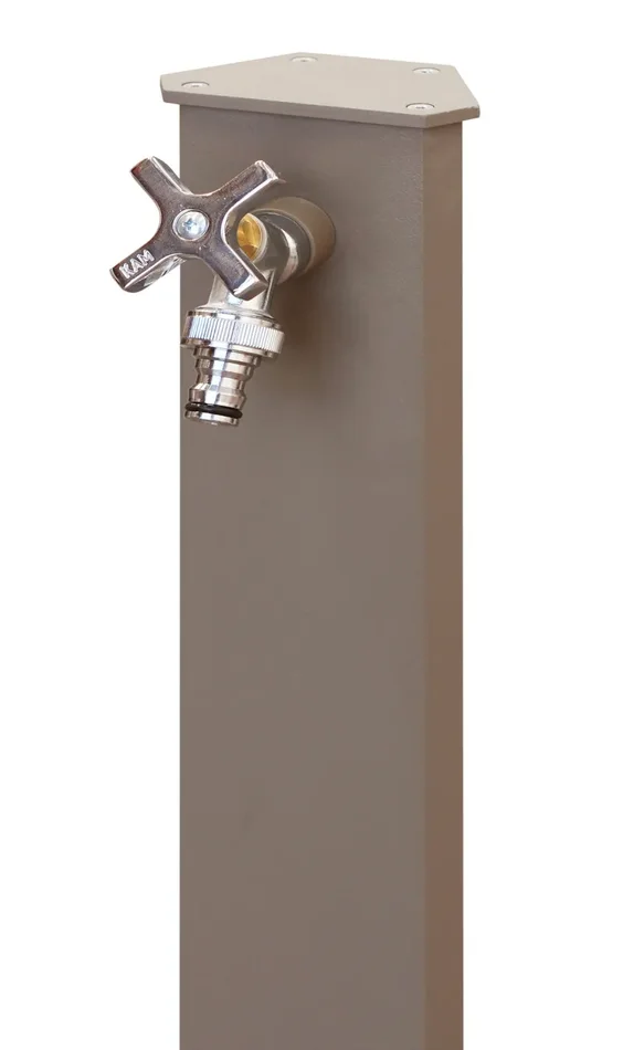 Fontana da Giardino con Rubinetto in Acciaio e Alluminio Cork Tortora - immagine 2