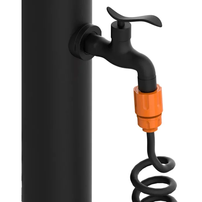 Fontana da Giardino in Alluminio Tubo 7,5 m e Pistola a Spruzzo con 8 Getti Sined Alu Nero - immagine 2