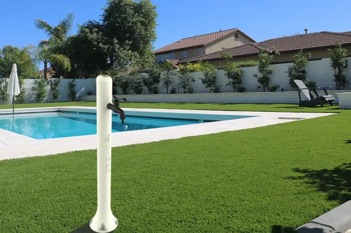 Fontana da Giardino Rubinetto con Attacchi Rapidi Sined Acqua Bianco - immagine 2