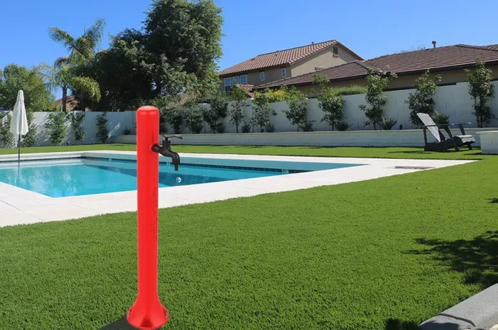 Fontana da Giardino Rubinetto con Attacchi Rapidi Sined Acqua Rosso - immagine 2
