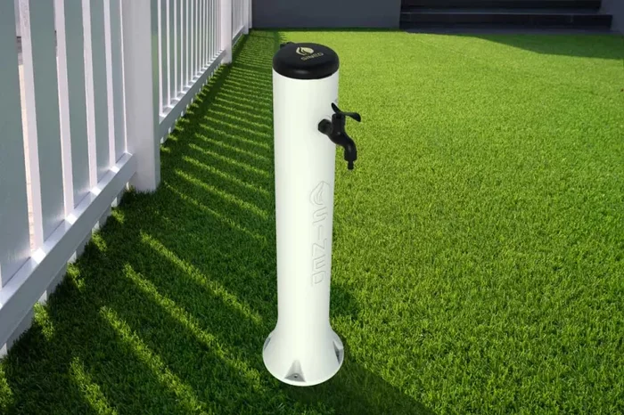 Fontana da Giardino Rubinetto con Attacchi Rapidi Sined Tritone Bianco - immagine 2