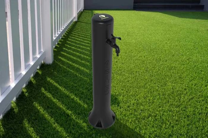 Fontana da Giardino Rubinetto con Attacchi Rapidi Sined Tritone Nero - immagine 2