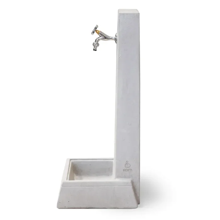 Fontana da Giardino Senza Rubinetto in Cemento Granulato di Marmo Oslo Grigio - immagine 3