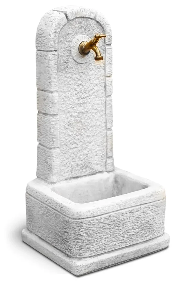 Fontana da Giardino Senza Rubinetto in Cemento Granulato di Marmo Perugia Grigio Saldi