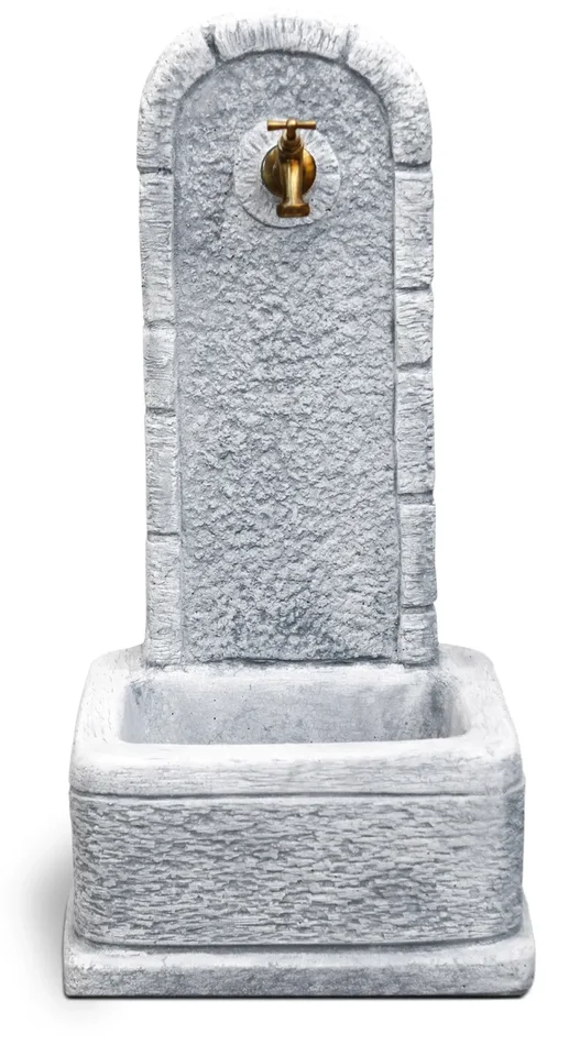 Fontana da Giardino Senza Rubinetto in Cemento Granulato di Marmo Perugia Grigio Saldi - immagine 3