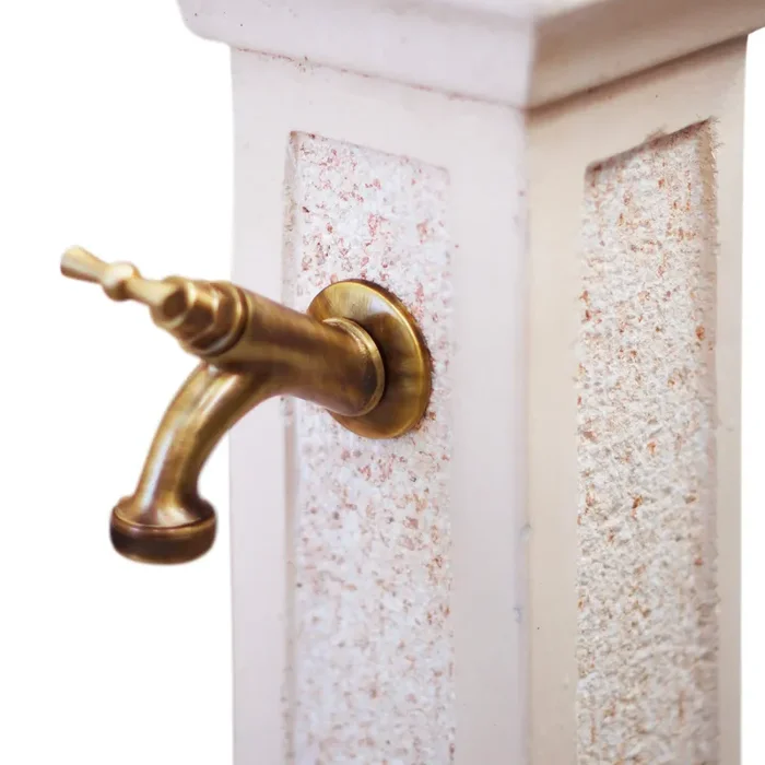 Fontana da Giardino Senza Rubinetto in Cemento Granulato di Marmo Pisa Rosa - immagine 3