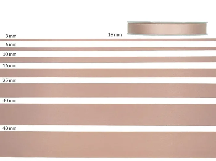 Furlanis Nastro Doppio Raso 16mm Arancio Albicocca 50 mt - immagine 3