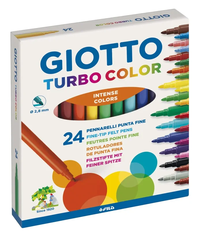 GIOTTO TURBO COLOR Ast. 24 pennarelli