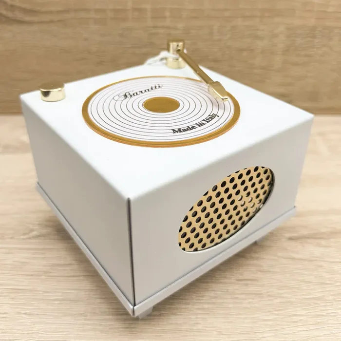 Giradischi Cassa Vintage Avorio e Oro Baratti - immagine 2