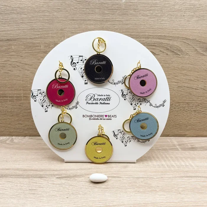 Giradischi Cassa Vintage Tortora e Oro Baratti - immagine 3