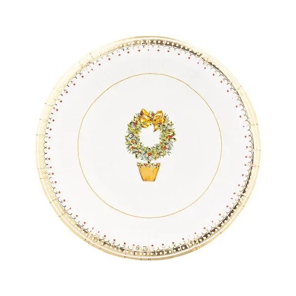 Givi Piatti Natale Joyeux Noel D 24 Cm 8 Pz