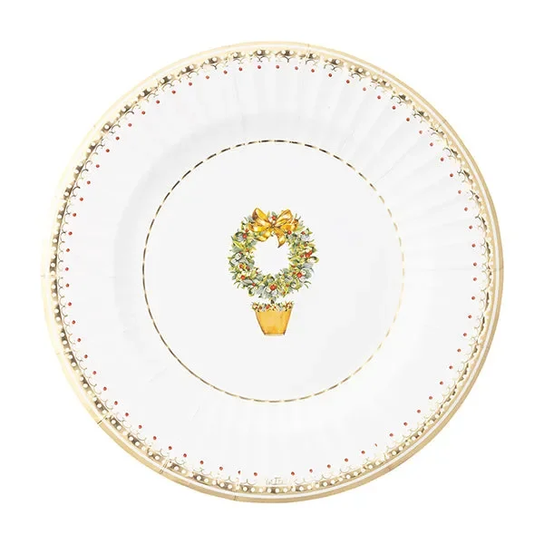 Givi Piatti Natale Joyeux Noel D 27 Cm 8 Pz