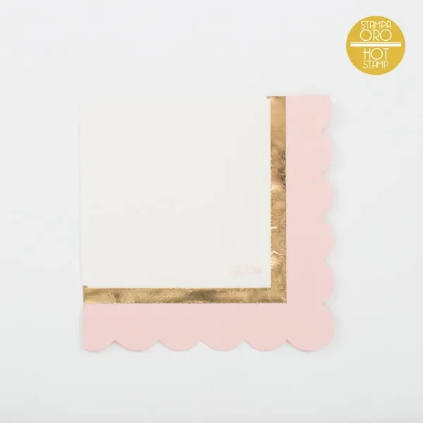 Givi Tovaglioli con Smerlo Chic 3 Veli 33 x 33 Cm Cf 16 Pz Rosa Online