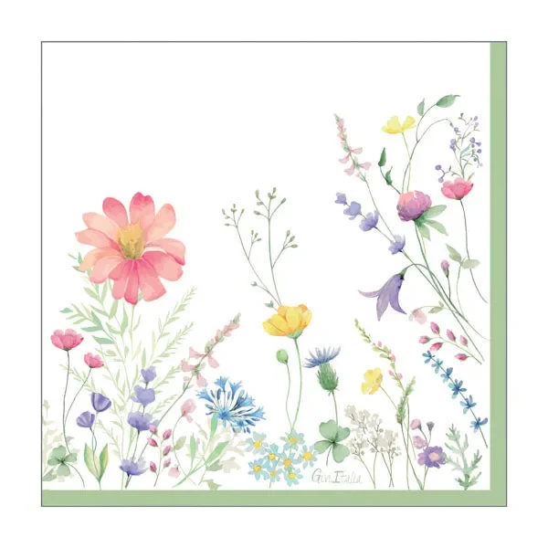 Givi Tovaglioli Il Giardino 33 x 33 Cm Cf 16 Pz Bianco