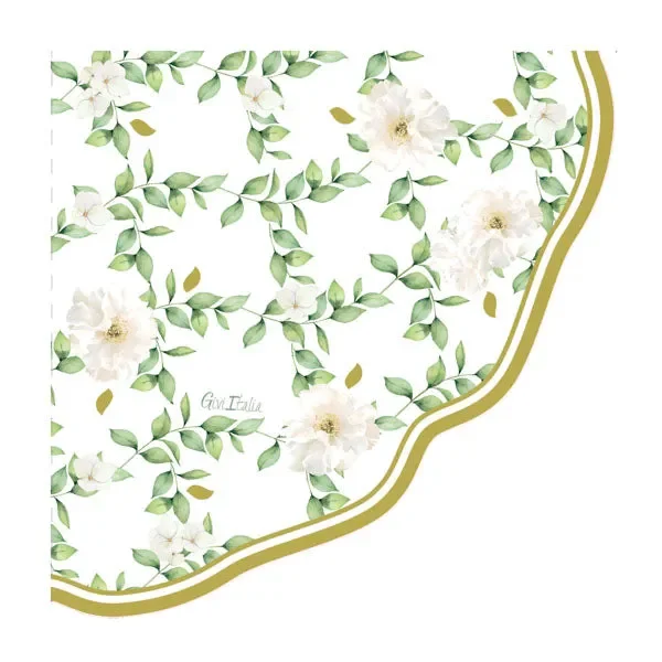 Givi Tovaglioli New Liberty Camelia 33 x 33 Cm Cf 16 Pz Bianco Vendita online