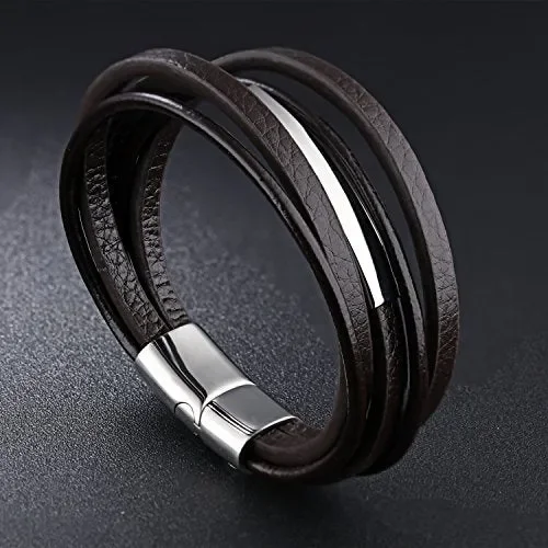 Gkmamrg – Bracciale da uomo in pelle con incisione DAD, confezione… - immagine 3