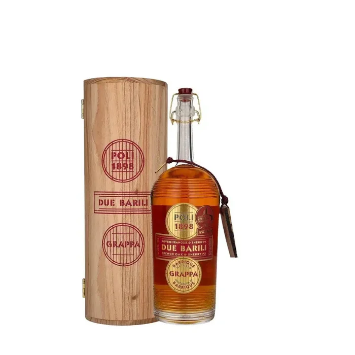 Grappa Due Barili con astuccio di Legno – Distilleria Poli In saldo
