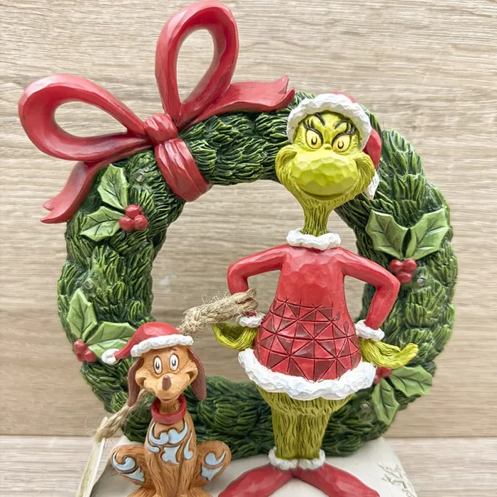 Grinch e Max con Corona Led Enesco - immagine 2