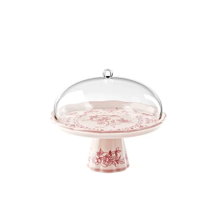 GUZZINI Alzata con Campana Melamina Josephine D 30,4 Cm Table Decor Rosa Polvere