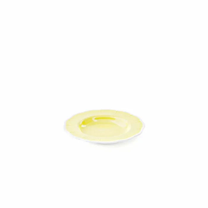 GUZZINI Piatto Fondo Melamina Flora D 24 Cm Table Decor Giallo Polvere Online ora