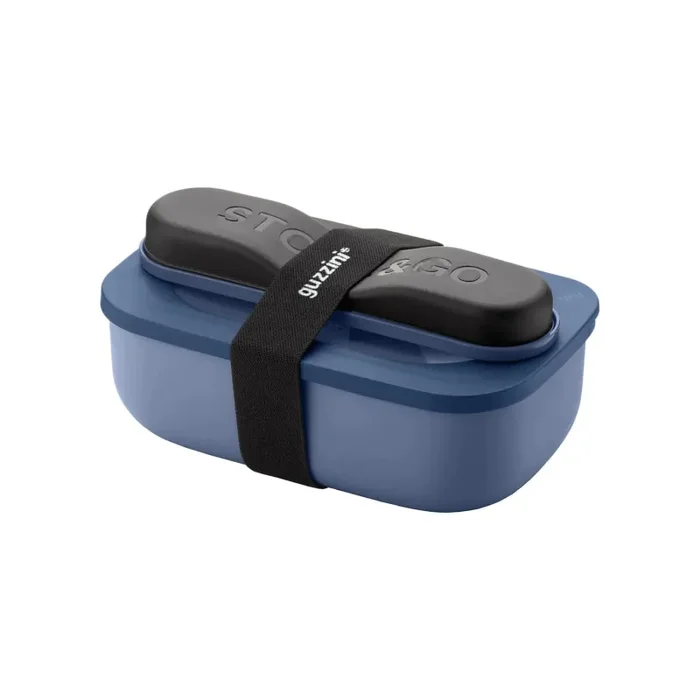 GUZZINI Set Lunch Box con Posate da Viaggio Store & Go Blu Zaffiro