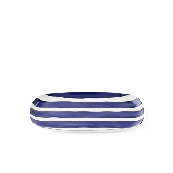 GUZZINI Vassoio M Riviera Melamina 35 x 19 Cm Bianco Blu
