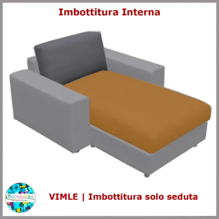 Imbottitura seduta Vimle compatibile Ikea per chaise longue In saldo