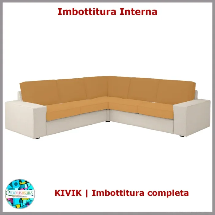 Imbottiture complete Kivik compatibile Ikea divano angolare 4 posti