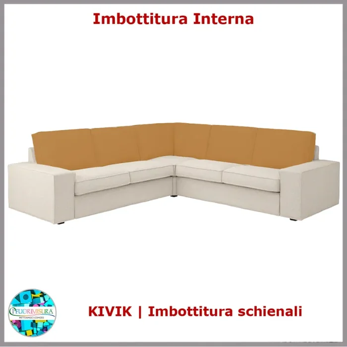 Imbottiture schienali Kivik compatibile Ikea divano angolare 4 posti