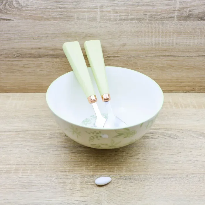 Insalatiera Floreale Verde “Linea Flora” Madrhélen