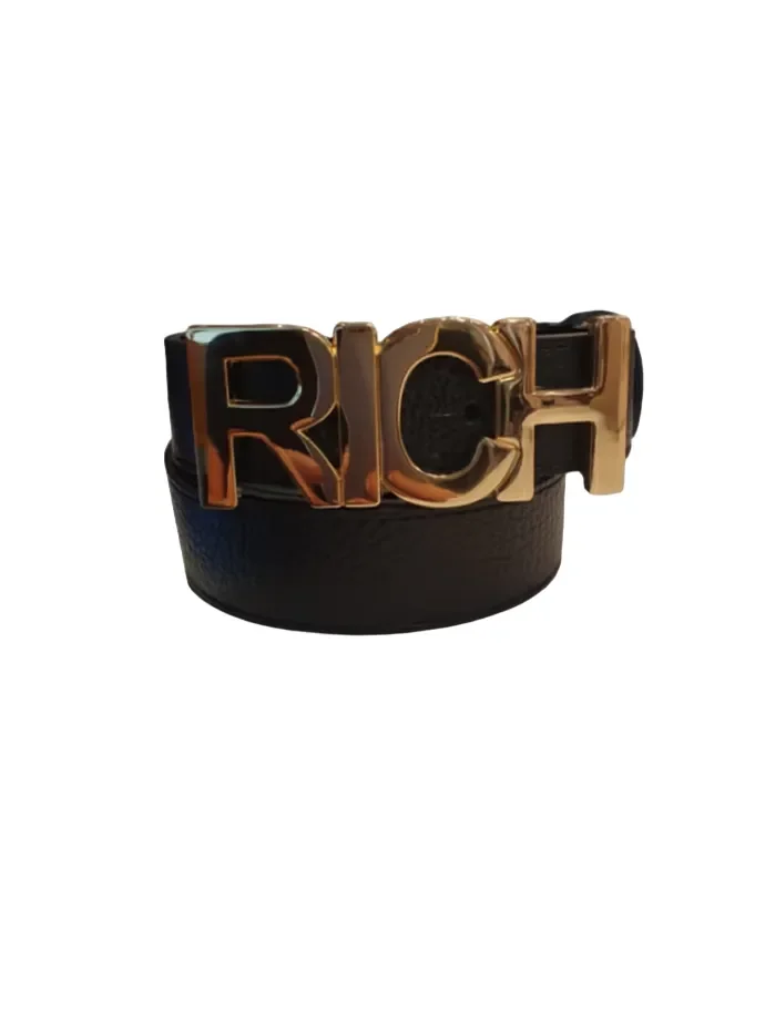 John Richmond cintura nera donna in pelle fibbia in metallo RWA24307CI