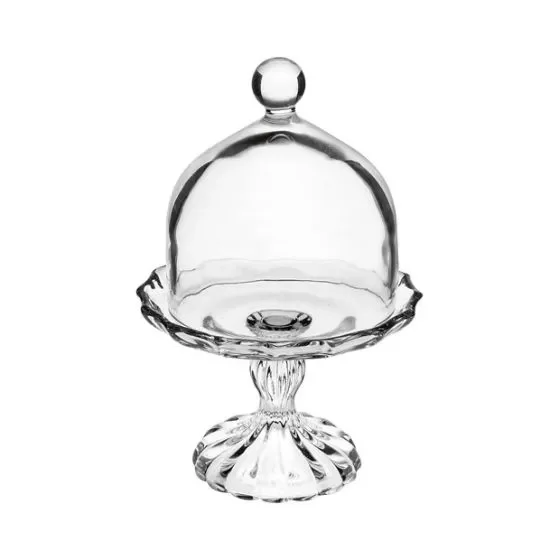 L’Arcolaio Alzata dolci con coperchio – Vetro trasparente H25 D16 cm