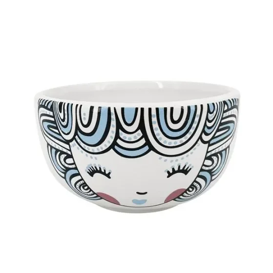 L’Arcolaio Ciottola bowl volto donna – Ceramica dipinta H 6 D 11 cm