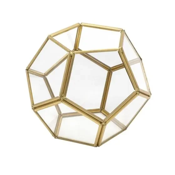 L’Arcolaio Portapianta Terrarium – Vetro trasparente e metallo 10x15x15 cm