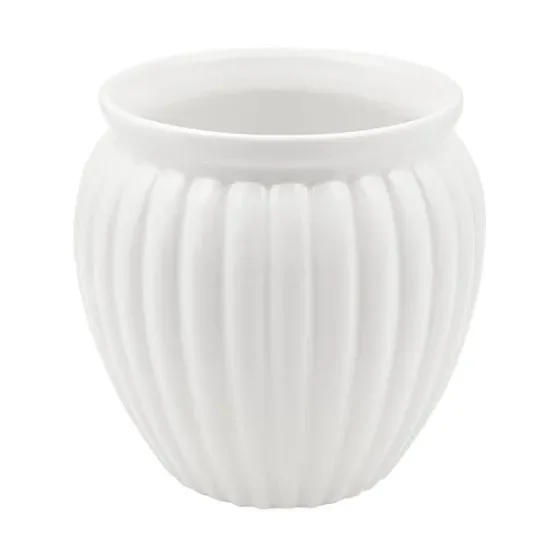 L’Arcolaio Vaso Inglese Caspo – Ceramica bianca H14 D12,5 cm