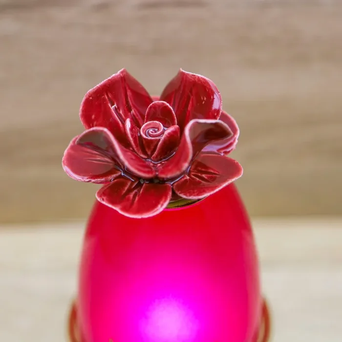 Lampada Led con Fiore Rosso “Linea Baobab” Madrhèlen Sconti - immagine 3