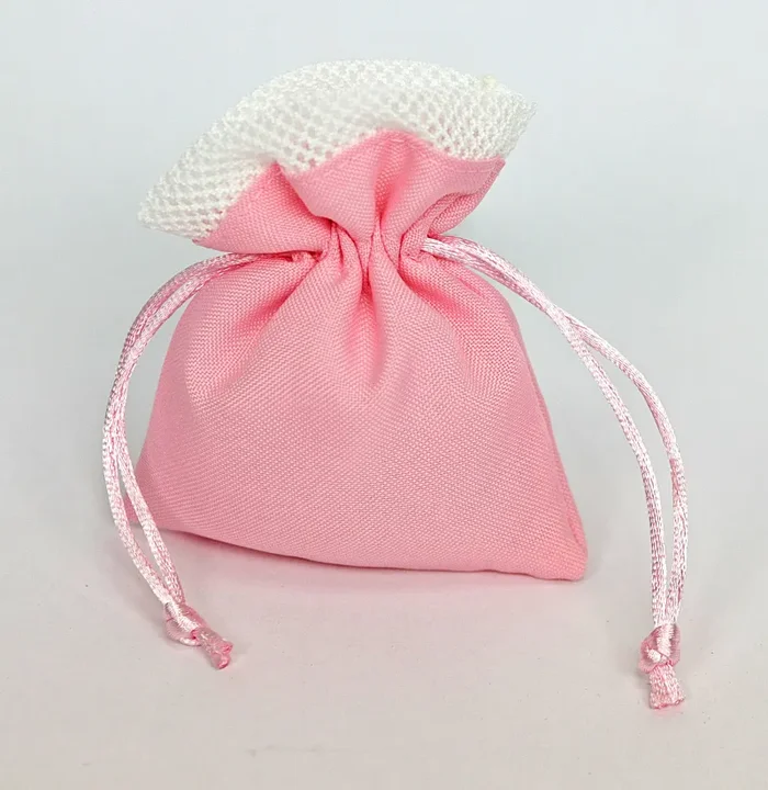 Linea Due Elle Sacchetto Tessuto con Tirante 11 x 9 Cm Rosa 12 Pz