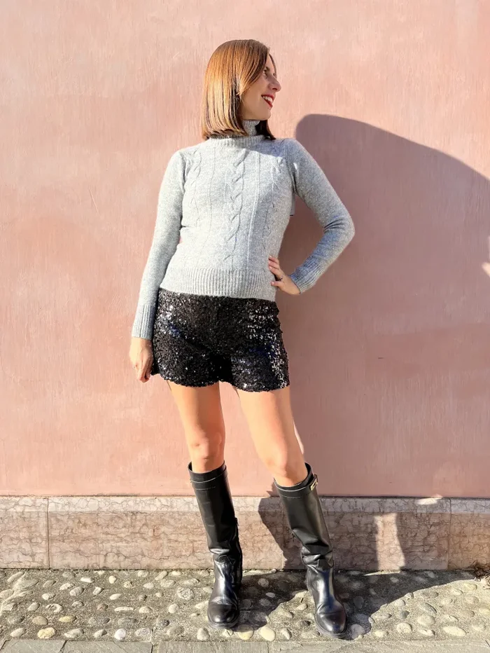 MAGLIONE DOLCEVITA PAILETTES