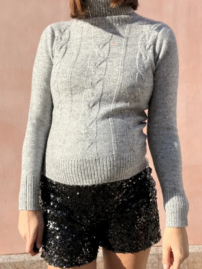 MAGLIONE DOLCEVITA PAILETTES - immagine 2