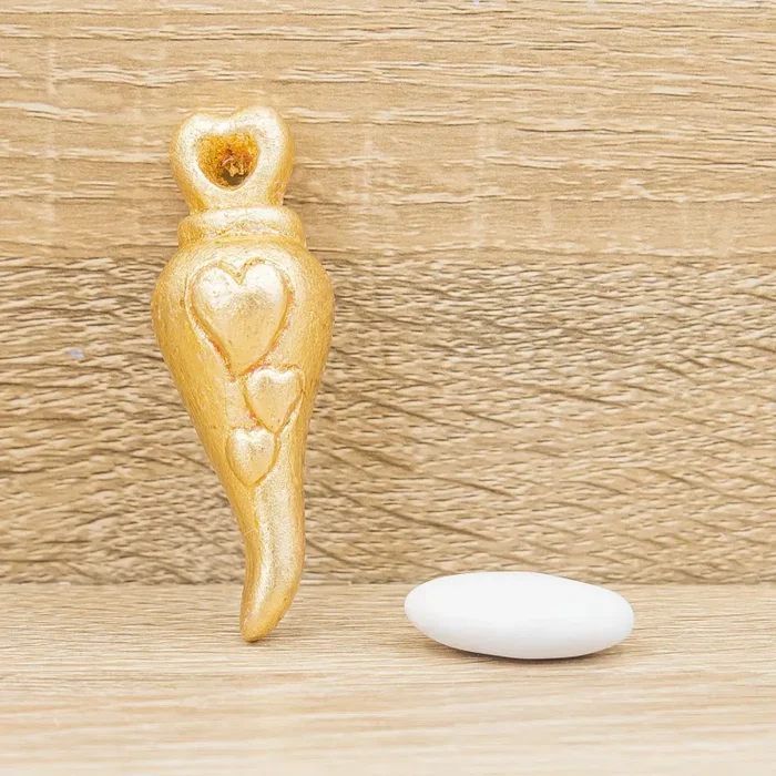 Magnete Corno Oro con Cuori Bella Napoli Vendita calda