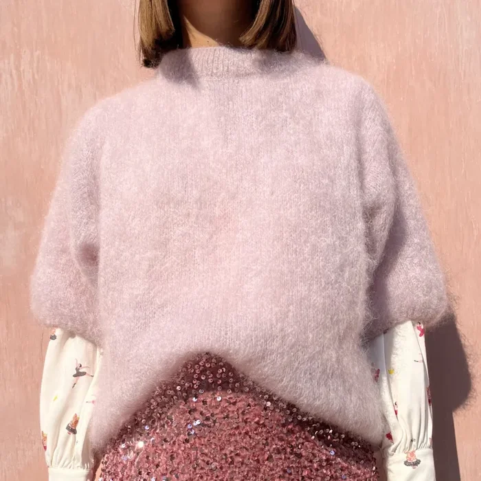 MAXI MAGLIA IN MOHAIR Sconti