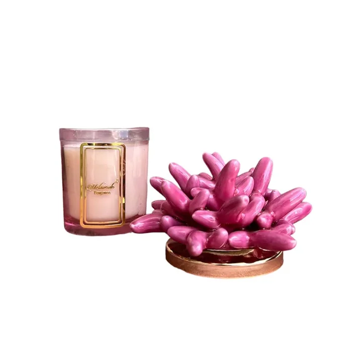Melaverde Candela Anemone Fucsia in Ceramica 200g - immagine 2