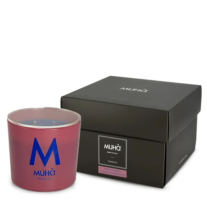Muhà Candela in Vetro 270g Lino e Cotone In saldo